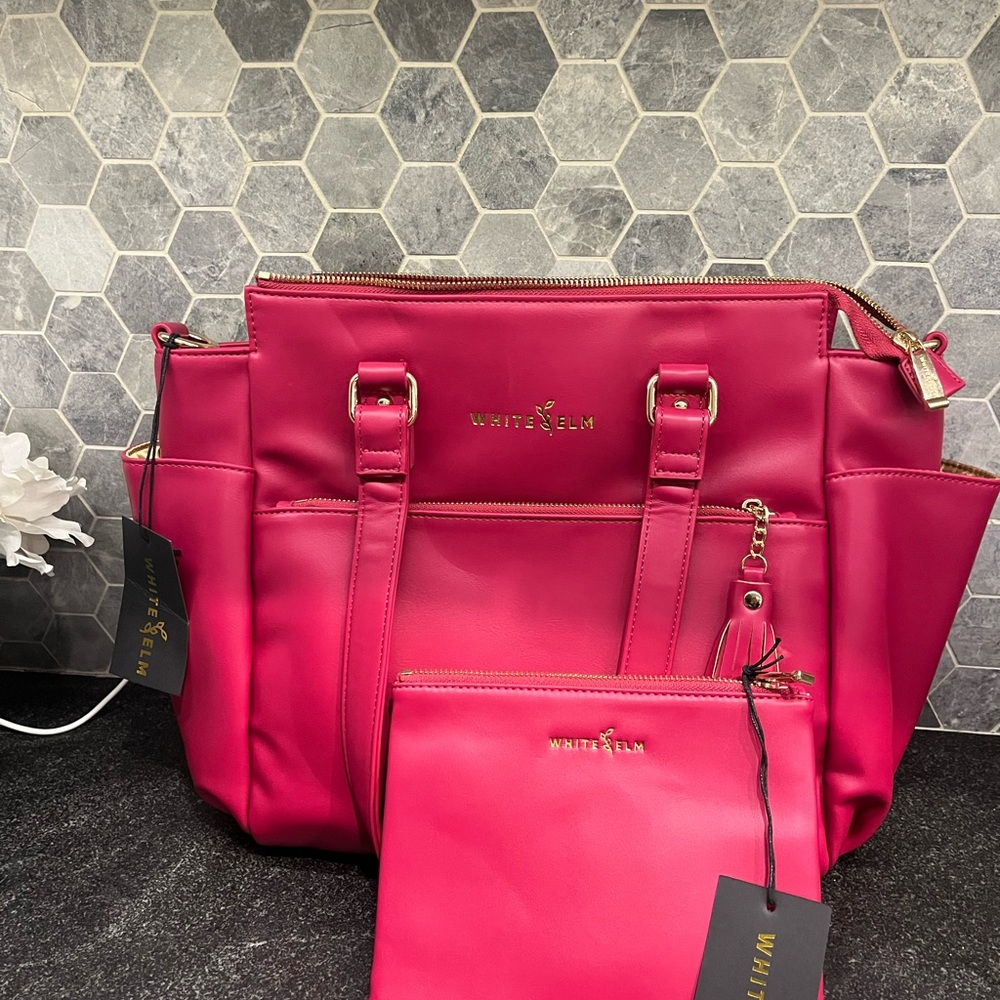 NWT White Elm Gemini Mini-Cranberry with Cosmetic Bag